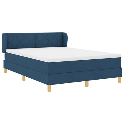 Box spring seng med hovedgærde Blå 140 x 190 cm Stof