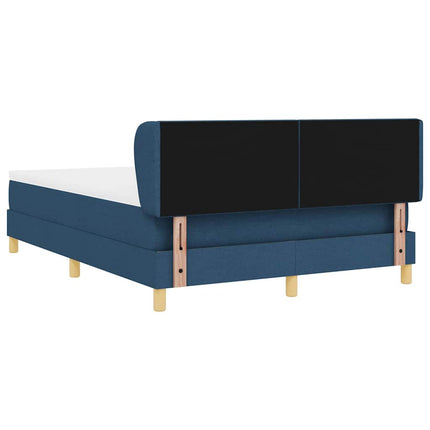 Box spring seng med hovedgærde Blå 140 x 190 cm Stof