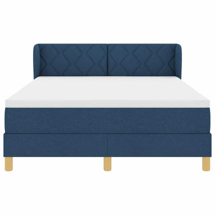Box spring seng med hovedgærde Blå 140 x 190 cm Stof