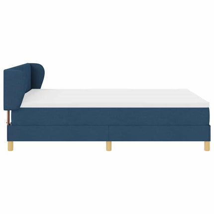 Box spring seng med hovedgærde Blå 140 x 190 cm Stof
