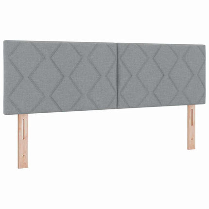 Box spring seng med hovedgærde Lysegrå 140 x 200 cm Stof