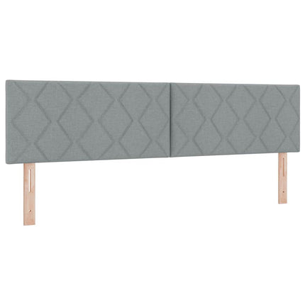 Box spring seng med hovedgærde Lysegrå 180 x 200 cm Stof