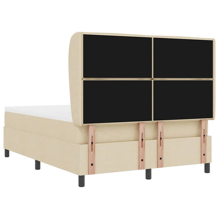 Box spring seng med madras Creme 140 x 200 cm Stof