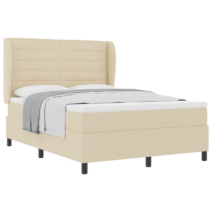 Box spring seng med madras Creme 160 x 200 cm Stof