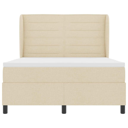 Box spring seng med madras Creme 160 x 200 cm Stof