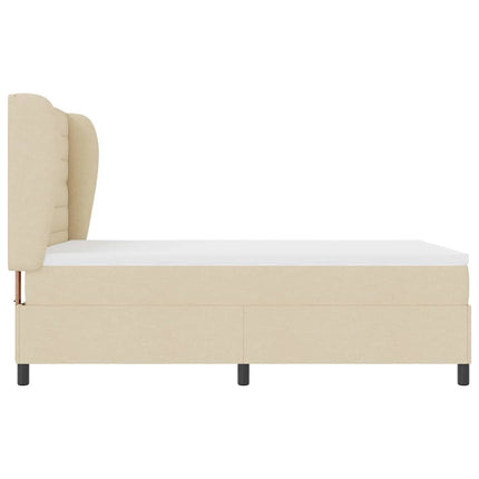 Box spring seng med madras Creme 160 x 200 cm Stof