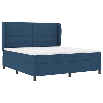 Box spring seng med hovedgærde Blå 180 x 200 cm Stof