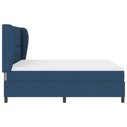 Box spring seng med hovedgærde Blå 180 x 200 cm Stof
