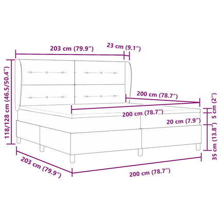 Box spring seng med hovedgærde Blå 200 x 200 cm Stof