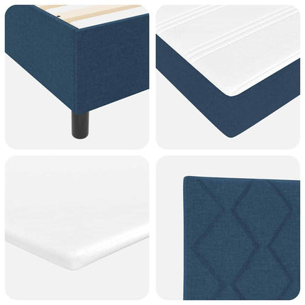 Box spring seng med hovedgærde Blå 140 x 190 cm Stof
