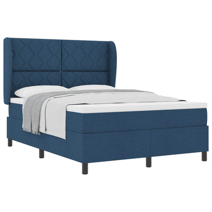 Box spring seng med hovedgærde Blå 140 x 190 cm Stof
