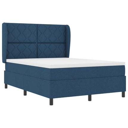 Box spring seng med hovedgærde Blå 140 x 190 cm Stof