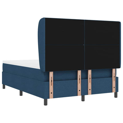 Box spring seng med hovedgærde Blå 140 x 190 cm Stof