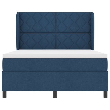 Box spring seng med hovedgærde Blå 140 x 190 cm Stof
