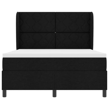 Box spring seng med hovedgærde Sort 160 x 200 cm Stof