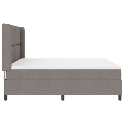 Box spring seng med hovedgærde Gråbrun 180 x 200 cm Stof