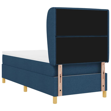 Box spring seng med madras med hovedgærde Blå 200 x 100 cm Stof