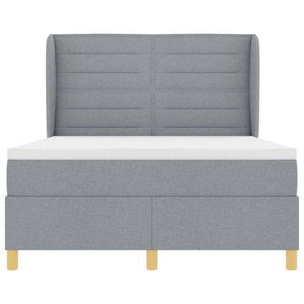 Box spring seng med madras Lysegrå 200 x 160 cm Stof