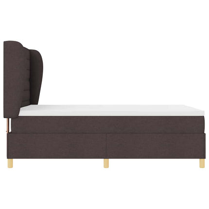 Box spring seng med madras Mørk Brun 200 x 160 cm Stof