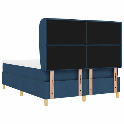 Box spring seng med madras med hovedgærde Blå 200 x 160 cm Stof
