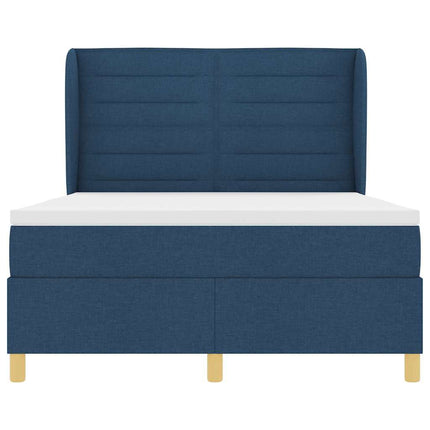 Box spring seng med madras med hovedgærde Blå 200 x 160 cm Stof