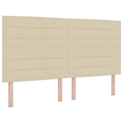 Box spring seng med madras Creme 200 x 180 cm Stof
