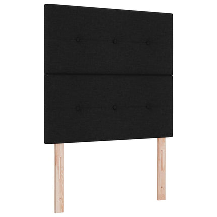 Box spring seng med hovedgærde Sort 200 x 80 cm Stof