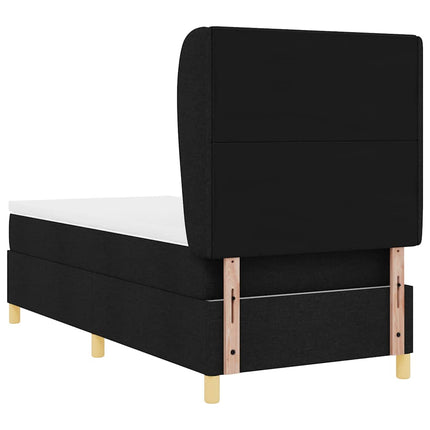 Box spring seng med hovedgærde Sort 200 x 80 cm Stof