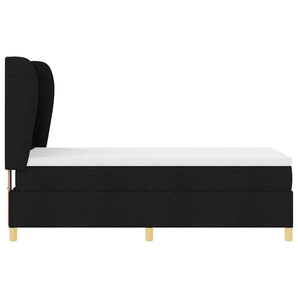Box spring seng med hovedgærde Sort 200 x 80 cm Stof