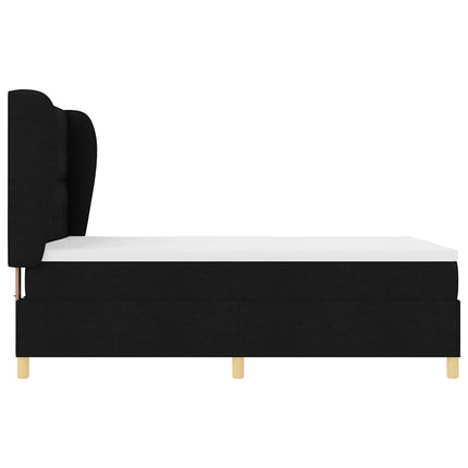 Box spring seng med hovedgærde Sort 200 x 160 cm Stof