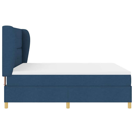 Box spring seng med hovedgærde Blå 200 x 180 cm Stof