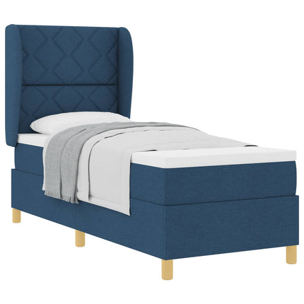 Box spring seng med hovedgærde Blå 200 x 80 cm Stof