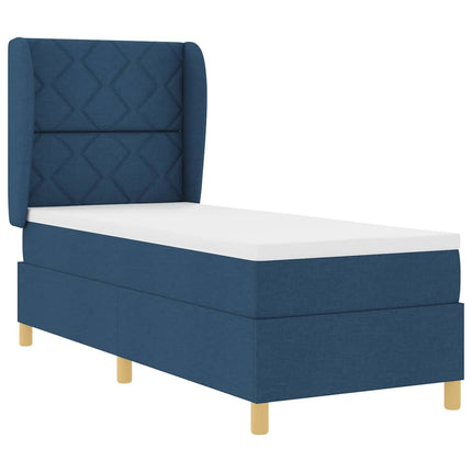 Box spring seng med hovedgærde Blå 200 x 80 cm Stof