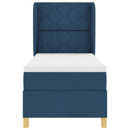 Box spring seng med hovedgærde Blå 200 x 80 cm Stof