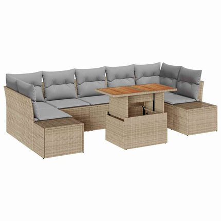 Havesofa Sæt 8 stk. Beige og grå