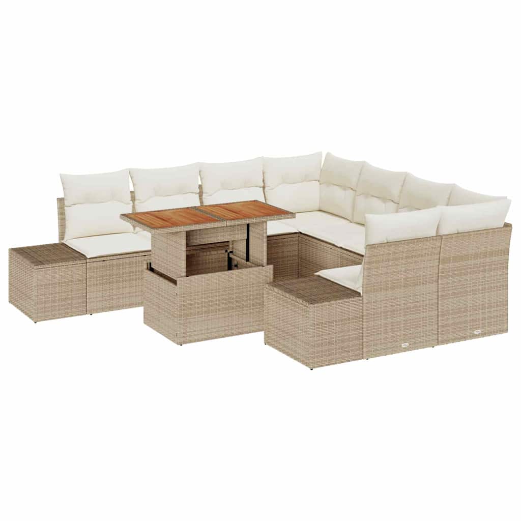 Have Spisebordssæt med pude 9 pcs Beige og creme