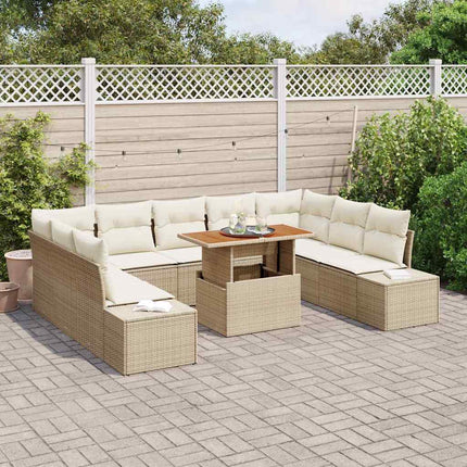 Havesofa Sæt 10 stk. Beige og creme