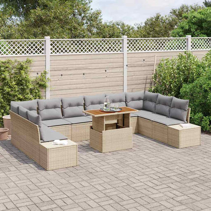 Havesofa Sæt 11 stk. Beige og grå