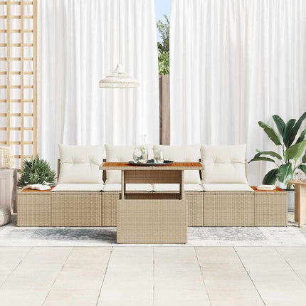 Havesofa Sæt 5 stk. Beige og creme