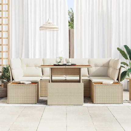 Havesofa Sæt 9 stk. Beige og creme