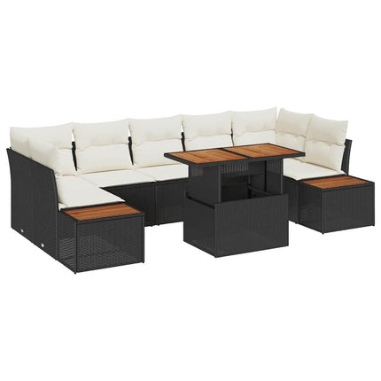 Havesofa Sæt 8 stk. Sort og Beige