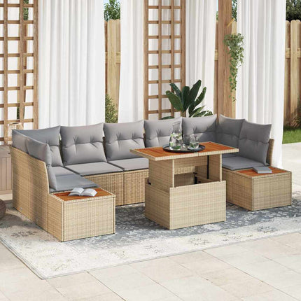 Havesofa Sæt 8 stk. Beige og grå