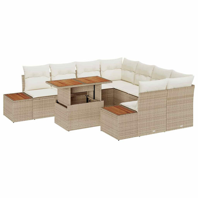 Have Spisebordssæt med pude 9 pcs Beige og creme