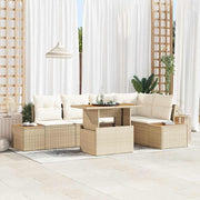 Have Spisebordssæt med pude 6 pcs Beige, Creme 100 x 55 x 73 cm