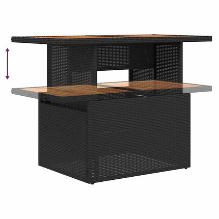 Havesofa Sæt 9 stk. Sort og Beige