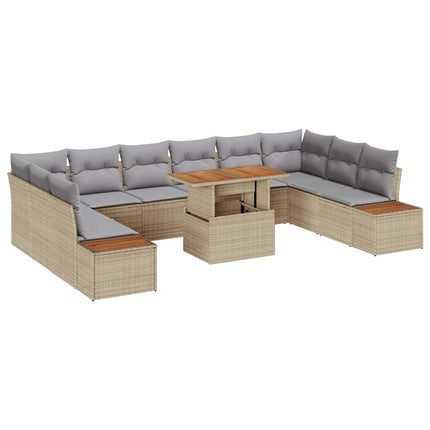 Havesofa Sæt 11 stk. Beige og grå