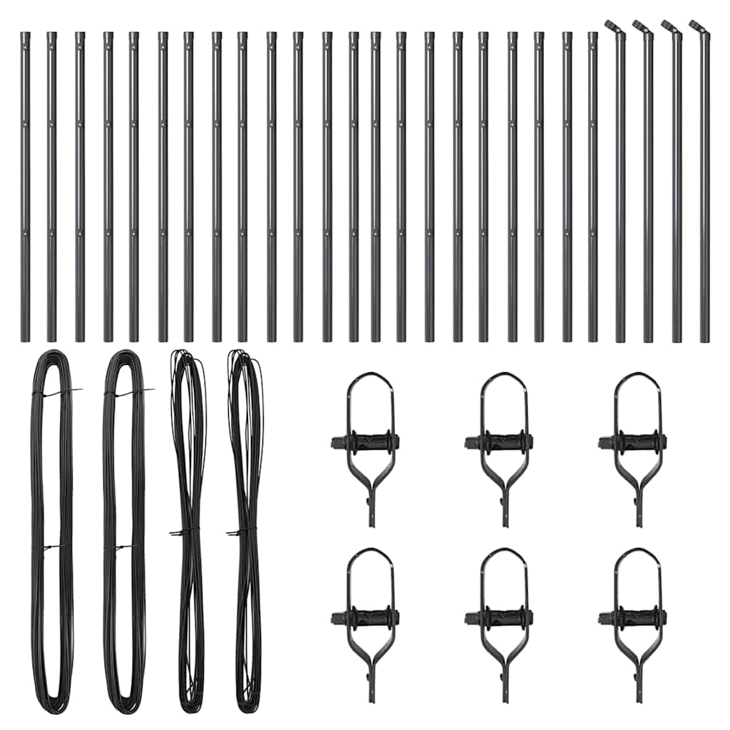 Hegnspæl Andet 26 pcs Grå 3,2 x 3,2 x 120 cm Stål