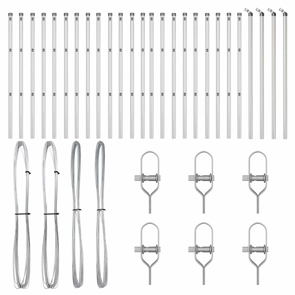 Hegnspæl Andet 26 pcs Grå 3,2 x 3,2 x 100 cm Stål