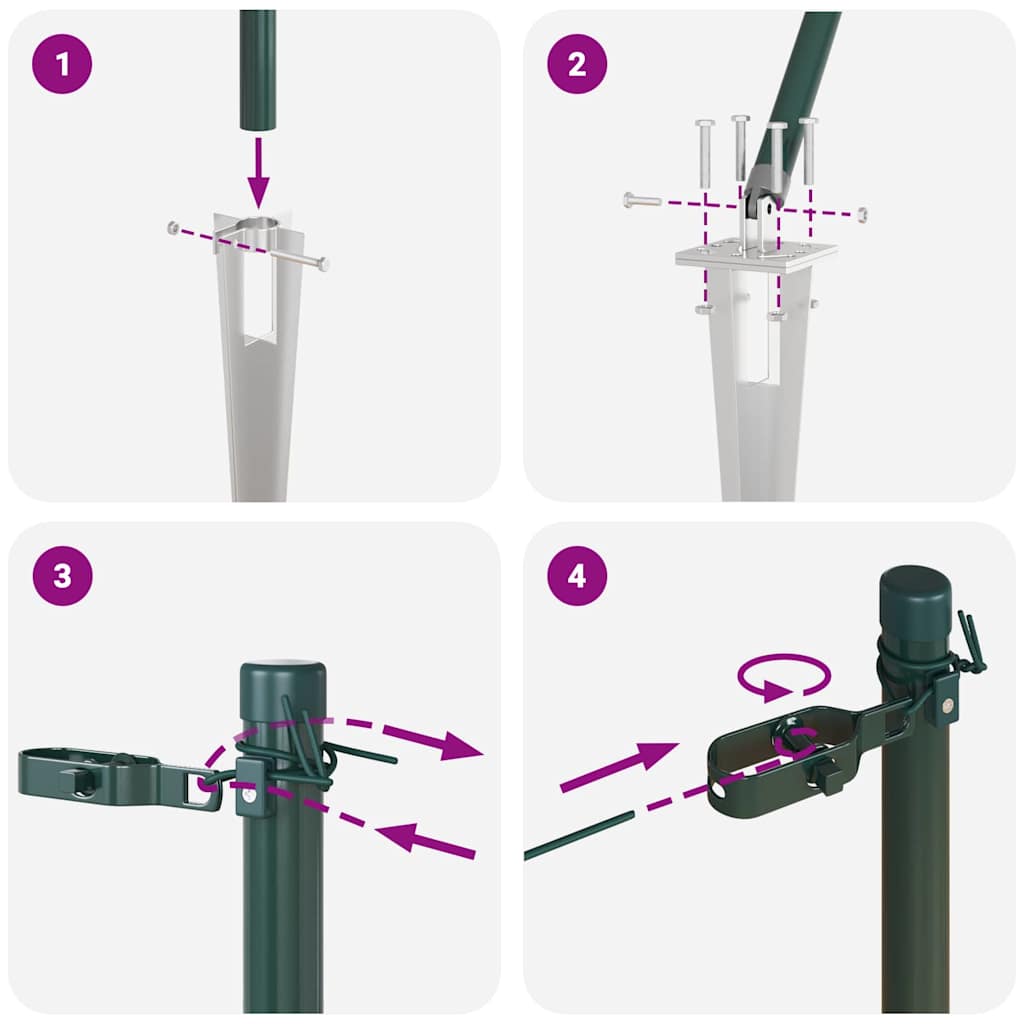 Hegnspæl Andet 26 pcs Grå 3,2 x 3,2 x 120 cm Stål