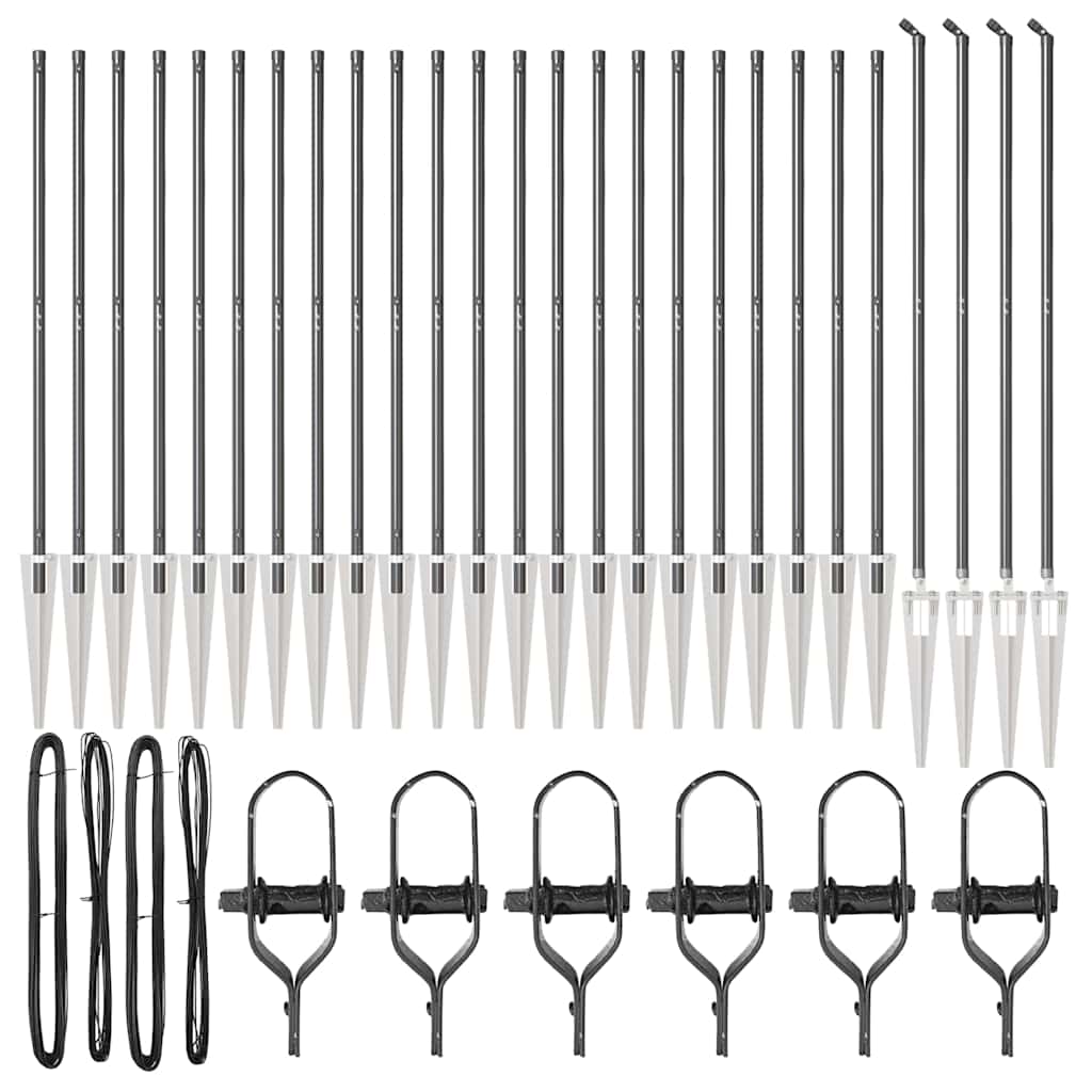 Hegnspæl Andet 26 pcs Grå 3,2 x 3,2 x 140 cm Stål